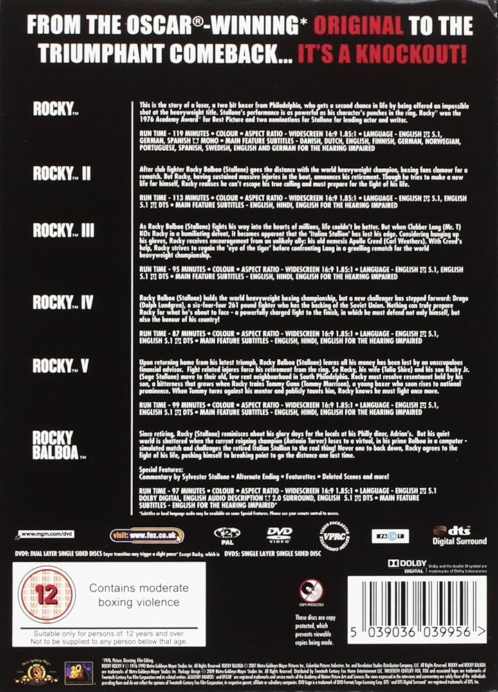 【中古DVD】ROCKY THE COMPLETE SAGA DTSコレクション Amazon.com: Rocky: The Complete Saga : Movies & TV